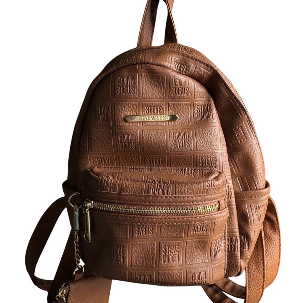 Steve Madden Tan Textured Mini Backpack - Picture 3 of 15